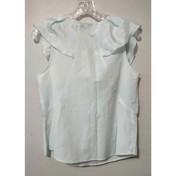 Whistle & Flute | Mint Ruffle Zipper Tank Size 4 - Picture 4 of 4